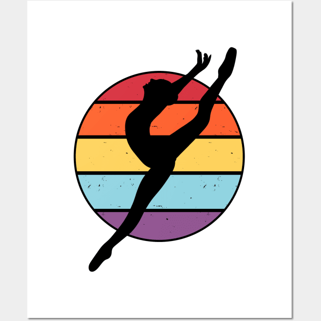 gymnast girl, dancer silhouette Wall Art by Kuchinska design